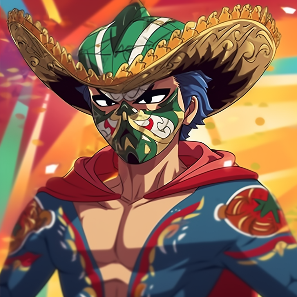 A profile view of a Mexican anime hero with intricate facial details and dramatic shading. fantastic mexican anime pfp selections pfp for discord.