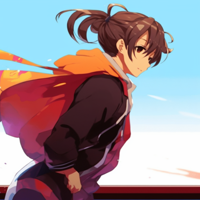 Two characters assisting each other, fluid movement and a close-knit aura. inspirational matching gif pfp pfp for discord.