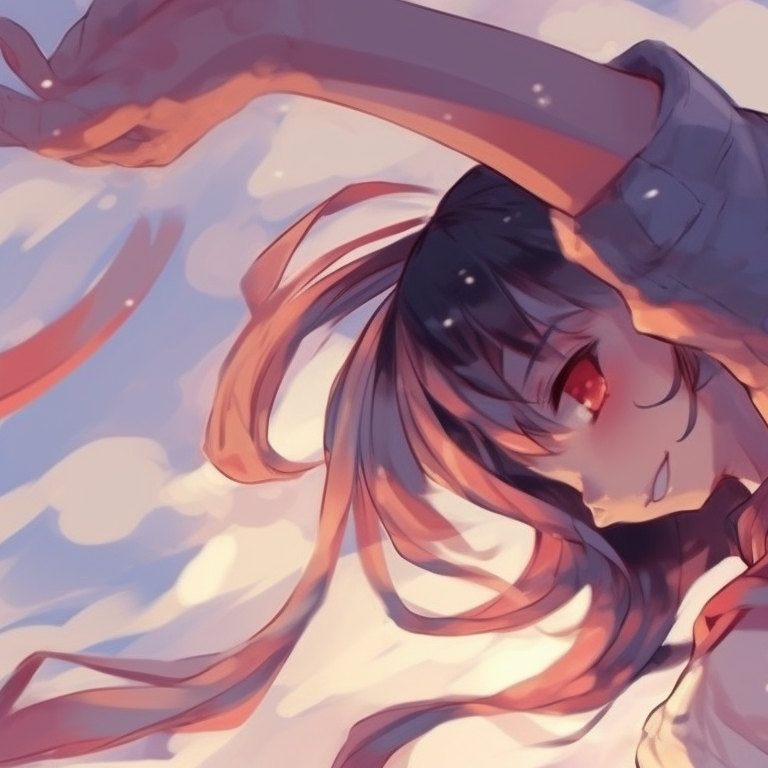 Two characters in a friendly standoff, bold outlines and soft colors. cute couple matching pfp pfp for discord.