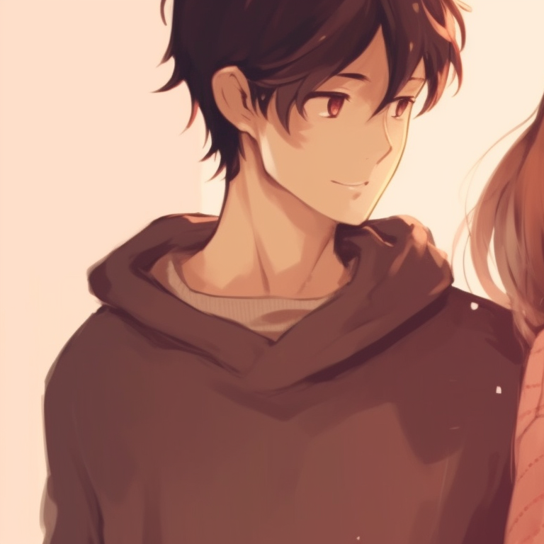 Two characters entwined, soft colors and delicate lines. inspiring matching pfp for dedicated couples pfp for discord.