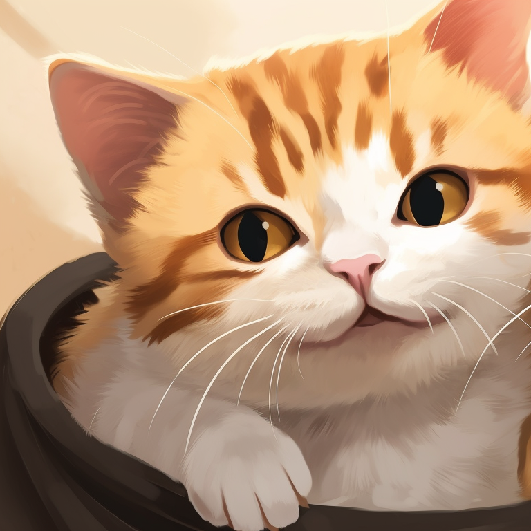 Two playful cats with a ball of yarn, bright and lively artwork, vivid shading. funny matching cat pfp pfp for discord.