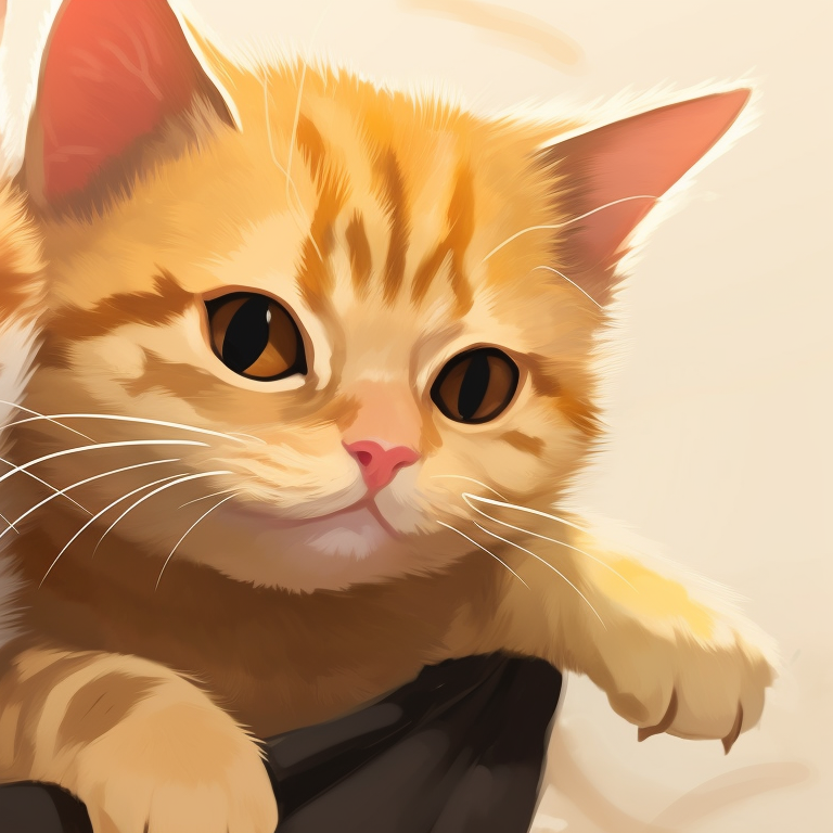 Two playful cats with a ball of yarn, bright and lively artwork, vivid shading. funny matching cat pfp pfp for discord.