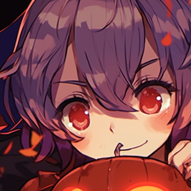 Two characters donned in monster-themed attire, menacing grins and sharp lines add a spooky appeal. meme matching pfp with a spooky halloween theme pfp for discord.