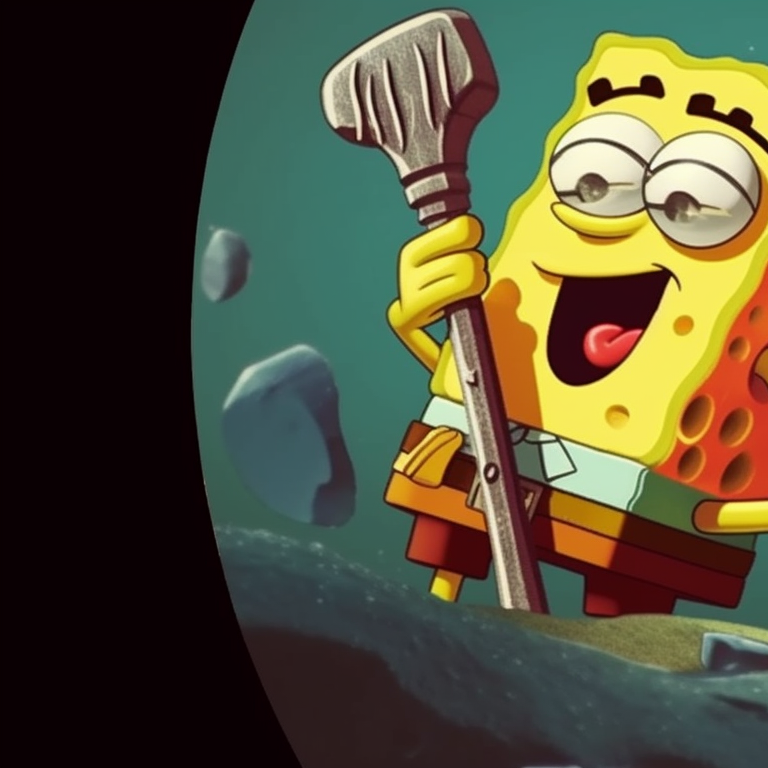 Spongebob in his fry cook hat and Squidward in his Krusty Krab uniform, simple yet detailed characters. spongebob and squidward matching profile picture pfp for discord.