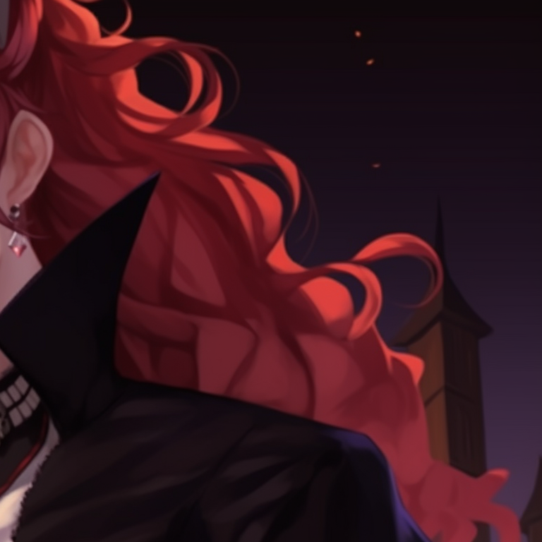 Anime characters in candy corn outfits, bright colors and playful expressions creative hot matching pfp halloween theme pfp for discord.