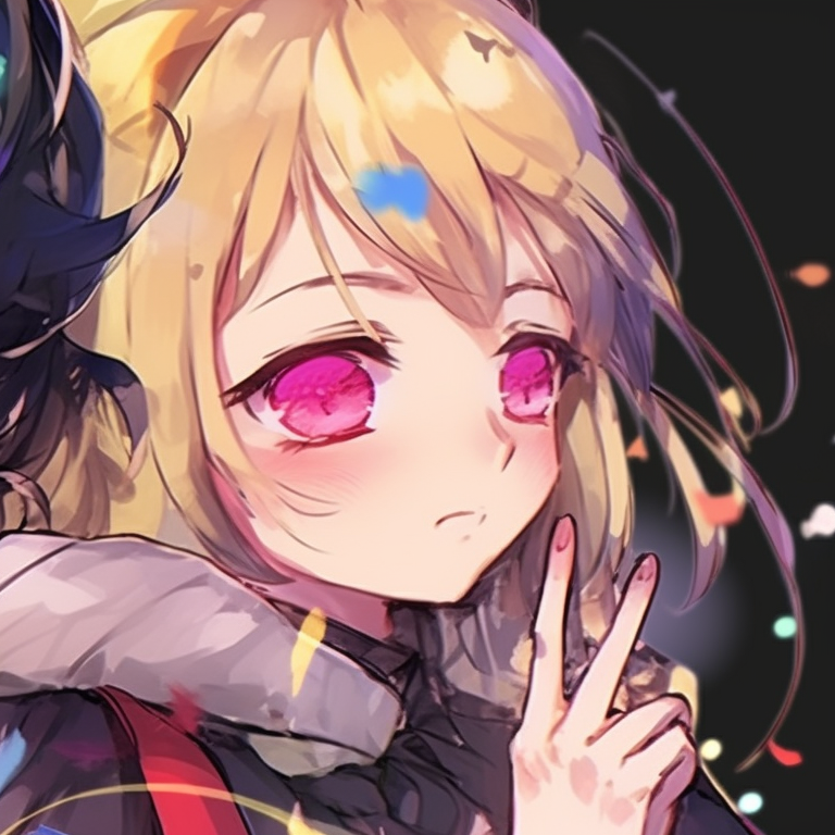 Two characters in an ethereal environment, with dreamy colors and fluid lines. anime themed pfps for 2 pals pfp for discord.