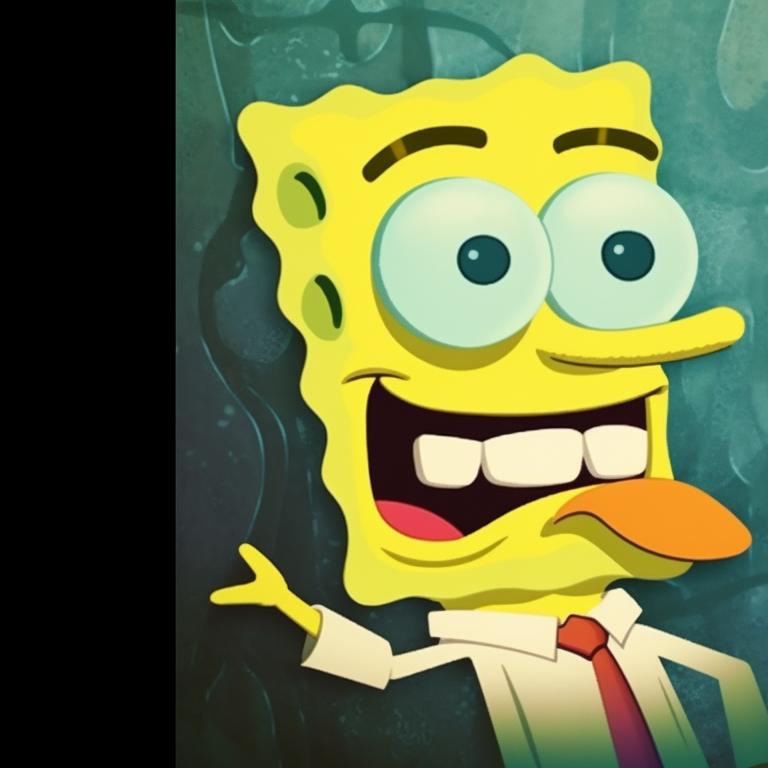 Spongebob and Squidward at the Krusty Krab with comical expressions, detailed background. cute spongebob matching profile picture pfp for discord.