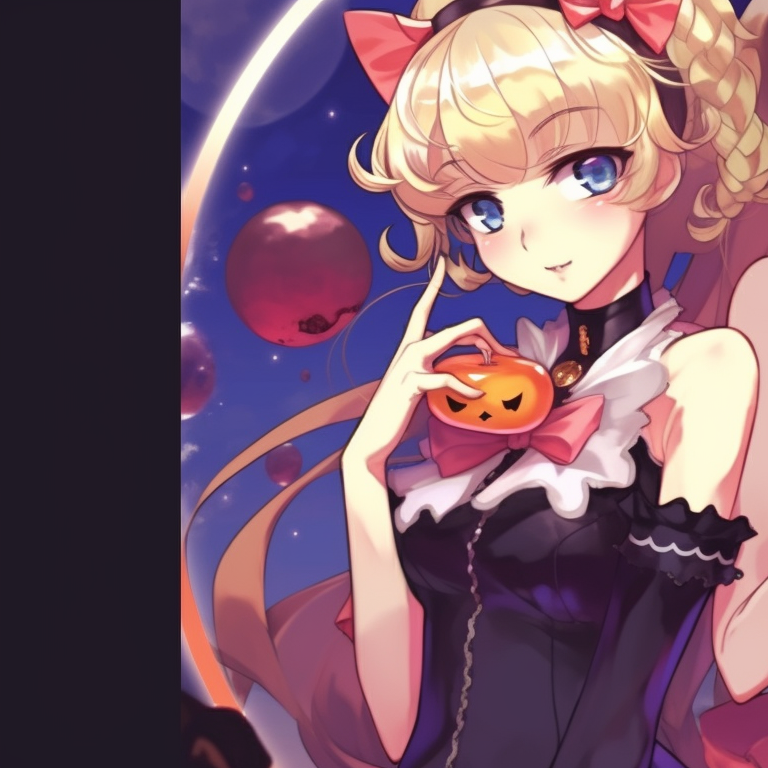 Two characters transforming with radiant colors, strong lines and spooky themes. sailor moon matching pfp halloween theme ideas pfp for discord.