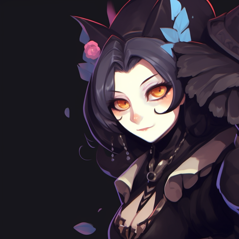 Two characters donned as amusing monsters, vibrant colors and anime-inspired styling. valorant matching pfp halloween theme designs pfp for discord.