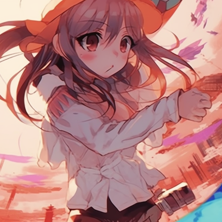 Two characters in silhouette, against a setting sun, with a striking contrast and brilliant back light. trending matching pfps for friends pfp for discord.