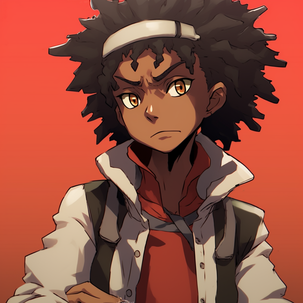 Philly the Kid from Cannon Busters, with detailed costume and eclectic design. influential best black anime characters pfp