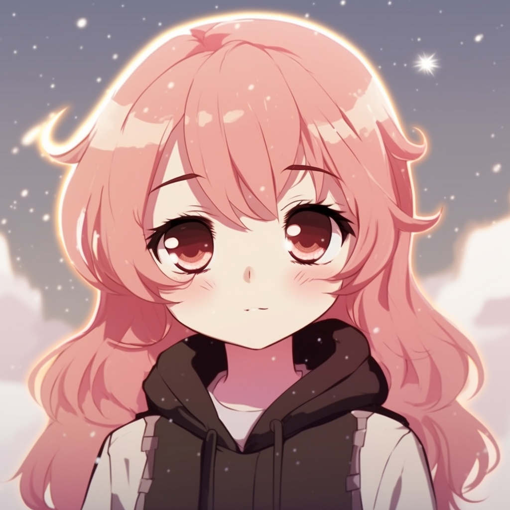 Chibi aesthetic anime character with striking pink hair and gentle smile. chibi aesthetic cute anime pfp pfp for discord.
