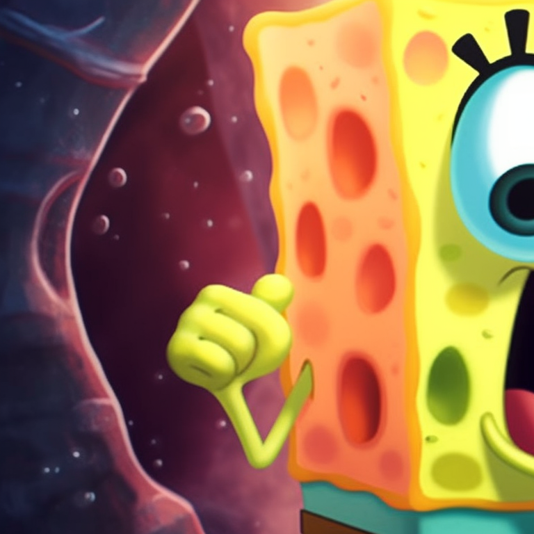 Spongebob and Sandy, sun behind them creating a warm glow, both sharing a high-five. spongebob and sandy matching profile picture pfp for discord.