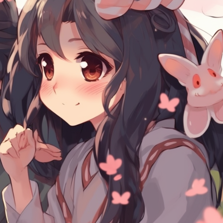 Two characters beneath a cherry blossom tree, pastel colors and romantic atmosphere. aesthetic inspired matching pfp pfp for discord.