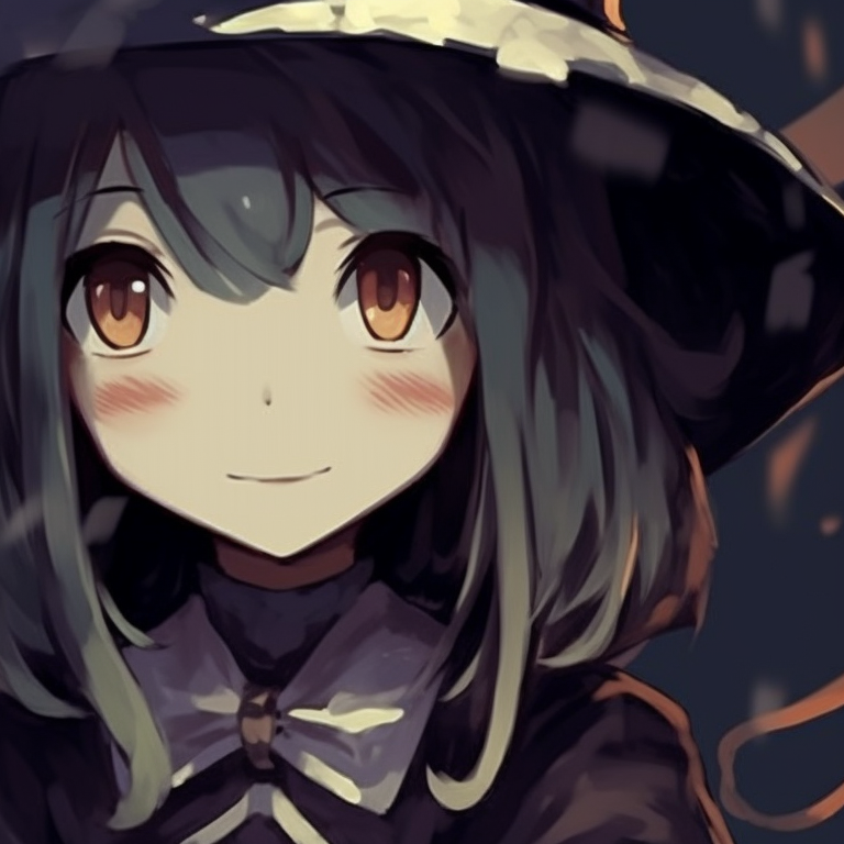 Close-up of two characters, gothic style, and high contrast shading. halloween pfp themes pfp for discord.