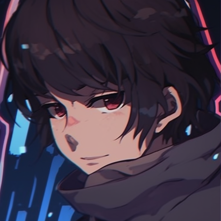 Two characters mirroring each other, identical outfits and mirrored expressions aesthetic friends matching pfp pfp for discord.