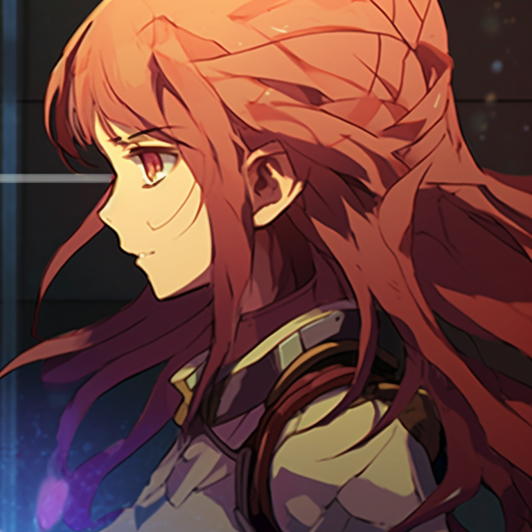 Two characters in battle armor, dynamic lines and vibrant colors emphasizing motion. matching pfp gif anime style pfp for discord.