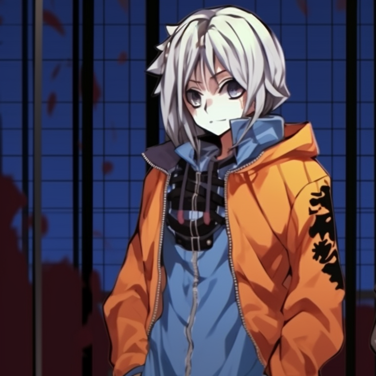 Two characters in matching devil costumes, portrayed in bold strokes and vibrant hues tokyo revengers matching pfp halloween theme shopping ideas pfp for discord.