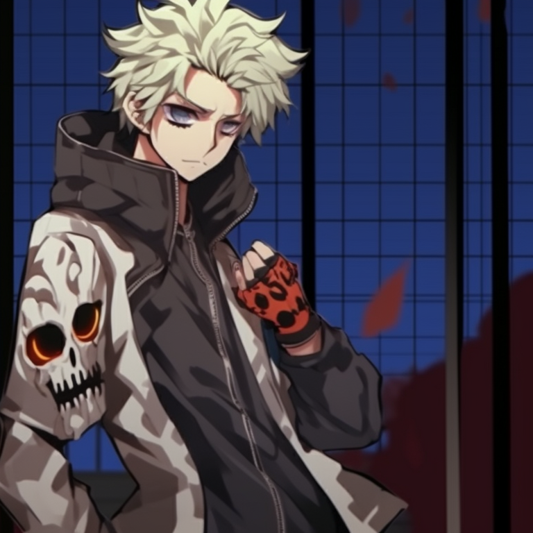 Two characters in matching devil costumes, portrayed in bold strokes and vibrant hues tokyo revengers matching pfp halloween theme shopping ideas pfp for discord.