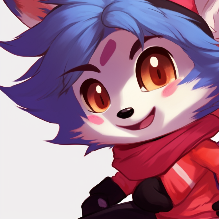 Two characters in playful poses, in vibrant colors and cartoonish style. character based furry matching pfp pfp for discord.