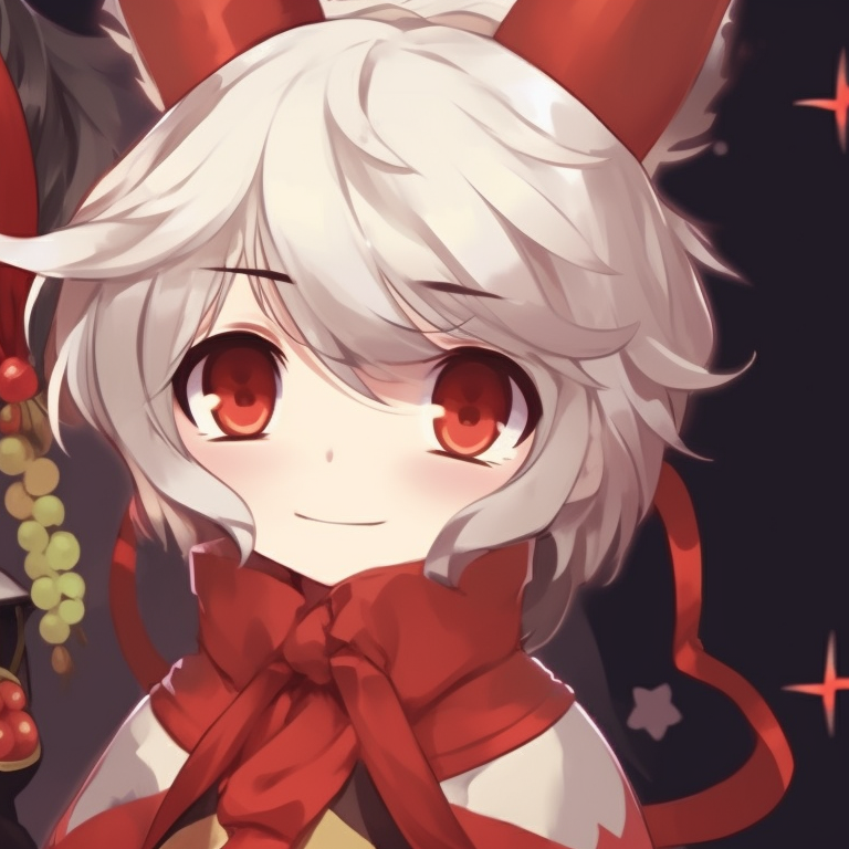 Profile pictures of Hu Tao with snowflakes, in detailed traditional artistic style. festive matching hu tao pfp pfp for discord.