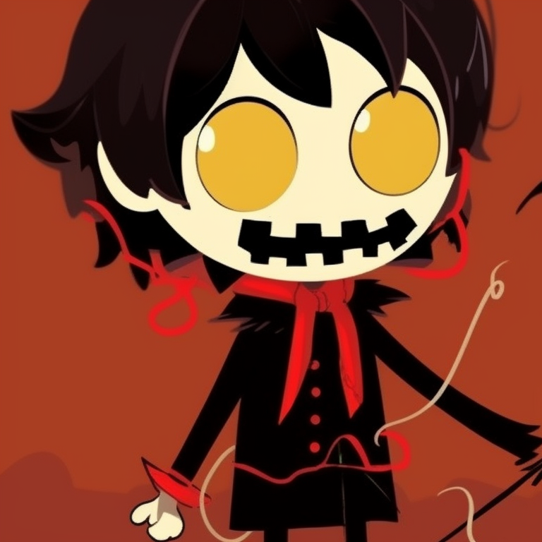 Stickman characters, in witch and vampire costumes, dramatic shadows and vibrant Halloween colors. stickman pfp in halloween settings pfp for discord.