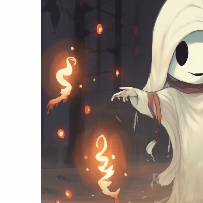 Two ghost characters around a festive tree, soft colors and gentle outlines. matching christmas pfp ghost illustrations pfp for discord.