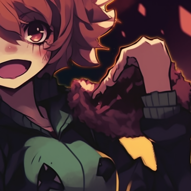 Todoroki and Yaoyorozu in creepy costumes, cold colors, and icy expressions. mha matching pfp halloween theme group suggestions pfp for discord.