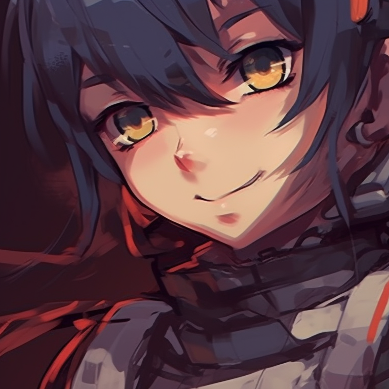 Two characters in combat gear, intense gaze and rich, dynamic colours. perfect pfps for 2 anime-friends pfp for discord.