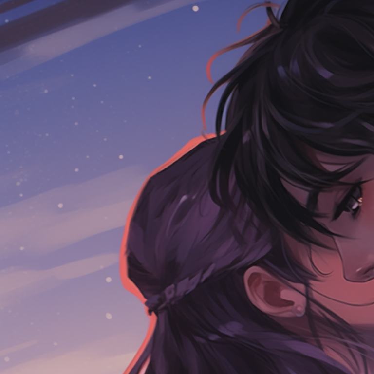 Two characters under a cherry blossom tree, vibrant pinks and soft whites, exchanging playful glances. romantic anime couples matching pfp pfp for discord.