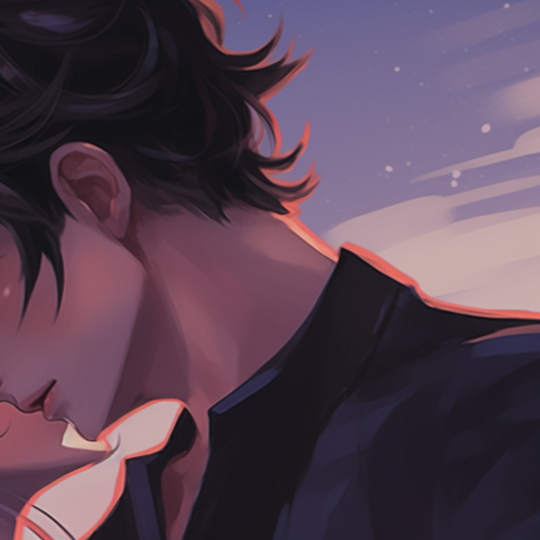 Two characters under a cherry blossom tree, vibrant pinks and soft whites, exchanging playful glances. romantic anime couples matching pfp pfp for discord.