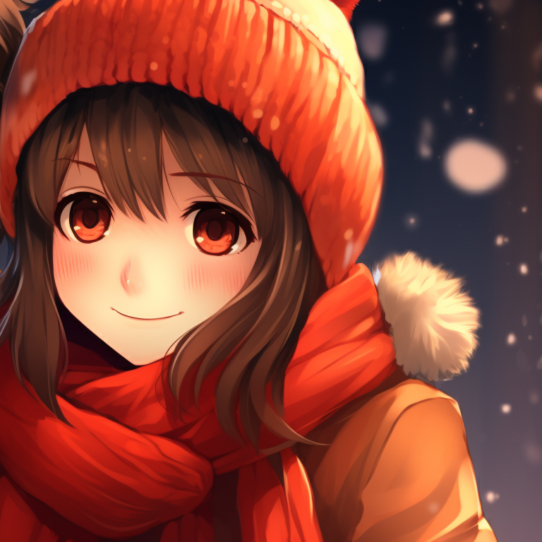 Two characters singing Christmas carols, deep reds and greens emphasizing the festive ambiance. unique matching christmas tiktok pfp pfp for discord.