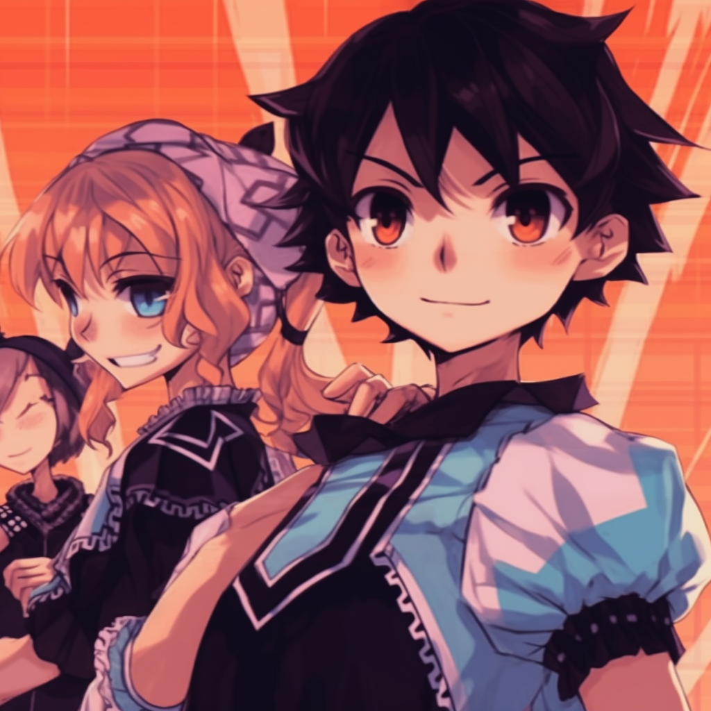 Anime profile picture of the Haikyuu friends, focused details and bright colors. unforgettable matching anime pfp for friends