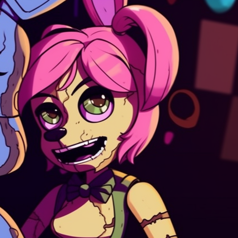 Two FNAF robotic characters, metallic tones and detailed textures. fnaf matching pfp character pairing pfp for discord.