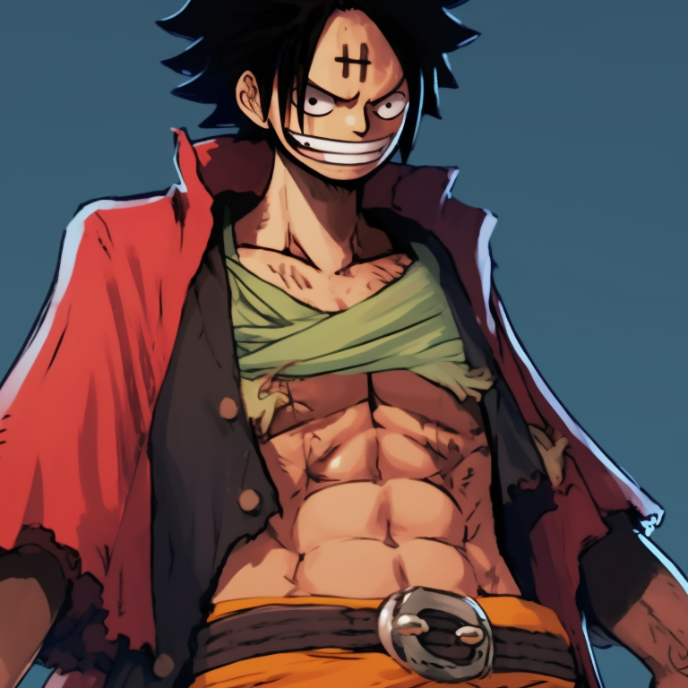 Two characters with weapons drawn, detailed shading and vivid colors. one piece matching pfp ideas pfp for discord.