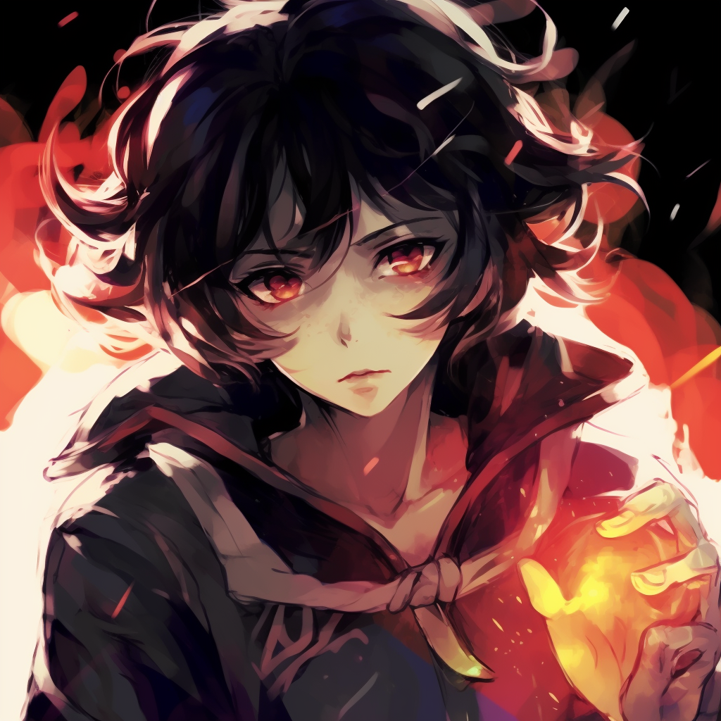 A magic girl character in action, with vibrant colors and active lines. unique manga anime pfp ideas pfp for discord.