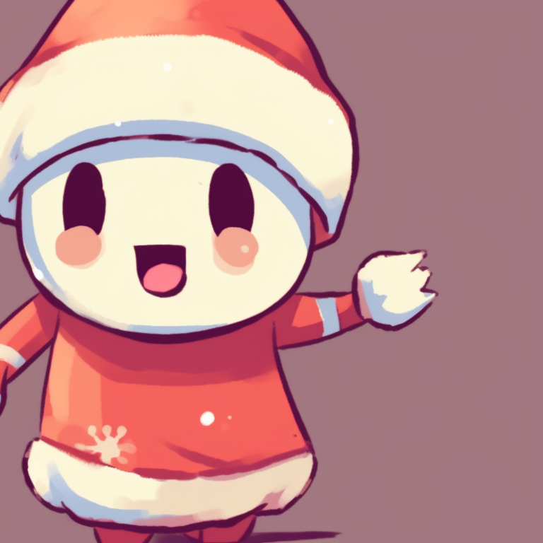 Two ghost characters, candy color palettes and simplistic design, holding a giant candy cane unique matching cute ghost christmas pfp pfp for discord.