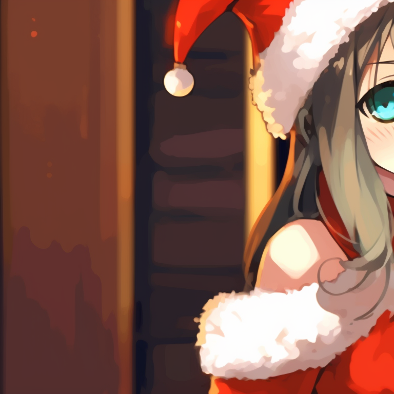 Two characters near a Christmas candle, warm hues and serene expressions. essential matching christmas pfp for discord pfp for discord.