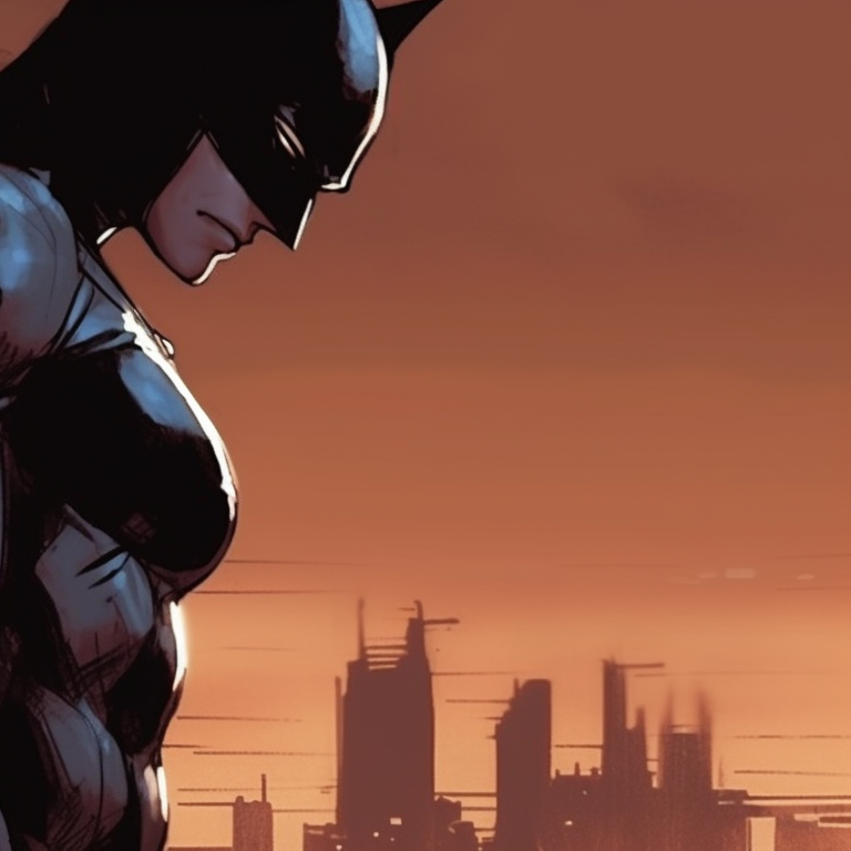 Classic comic style Batman and Catwoman, bold lines with vivid, flat color fill. batman and catwoman iconography pfp for discord.