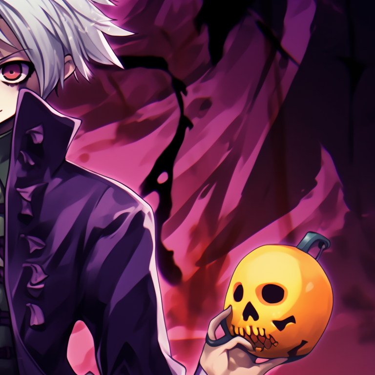 Two characters from HXH, gothic tones and expressions suggesting a spine-chilling alliance. halloween theme matching hxh pfp ideas pfp for discord.