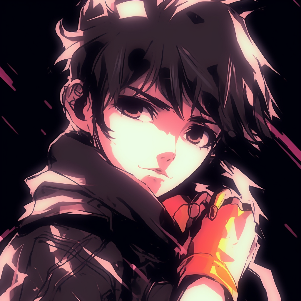 Iconic shonen anime protagonist from the Y2K era, bold lines and bright colors. male y2k pfp