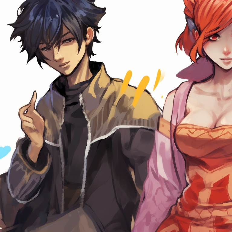 Three characters back-to-back, dynamic lines and shared symbol. epic matching trio pfp concepts pfp for discord.