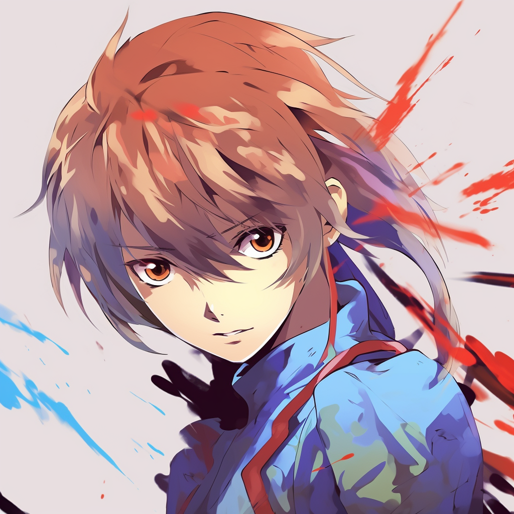 Asuka in her EVA uniform, showcasing intricate costume details and saturated hues. unique anime pfp suggestions