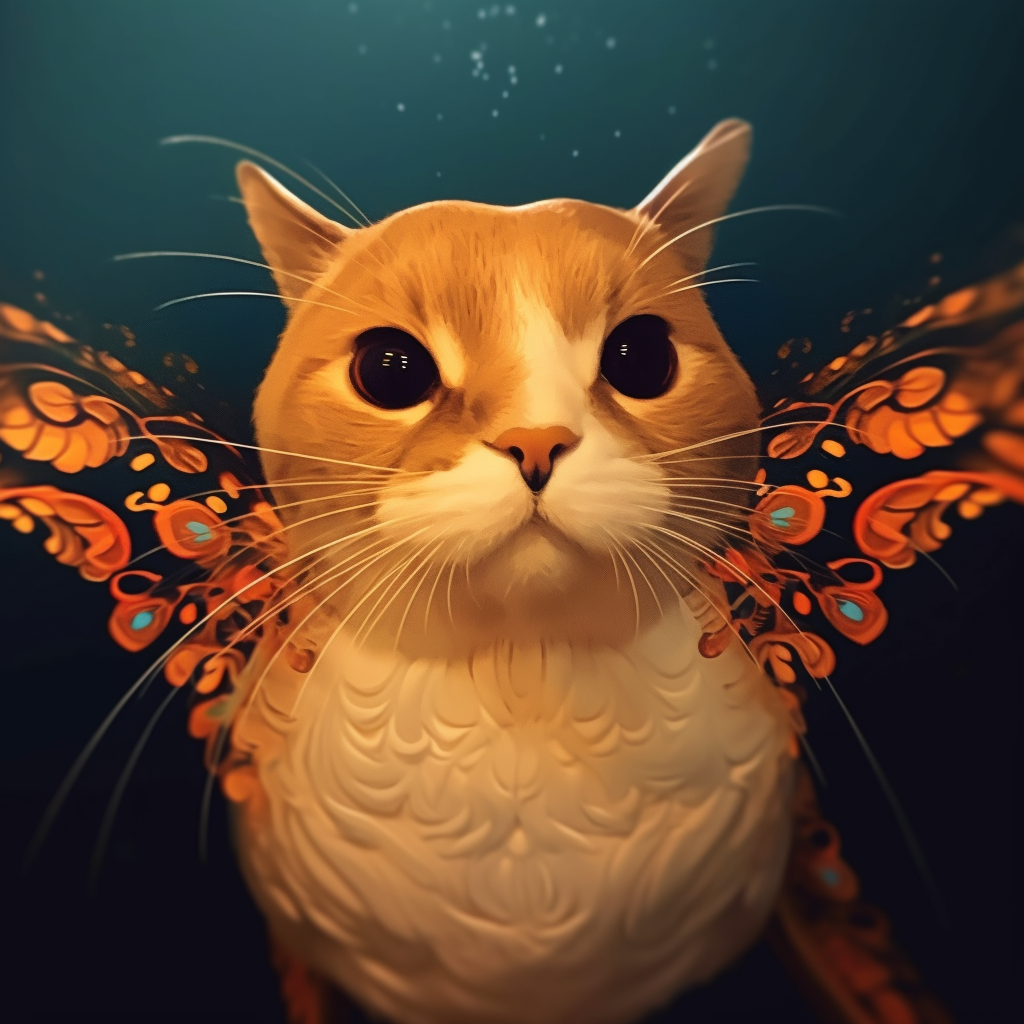 Monarch butterfly with open wings, warm colors and detailed patterns. creative animal pfp concepts