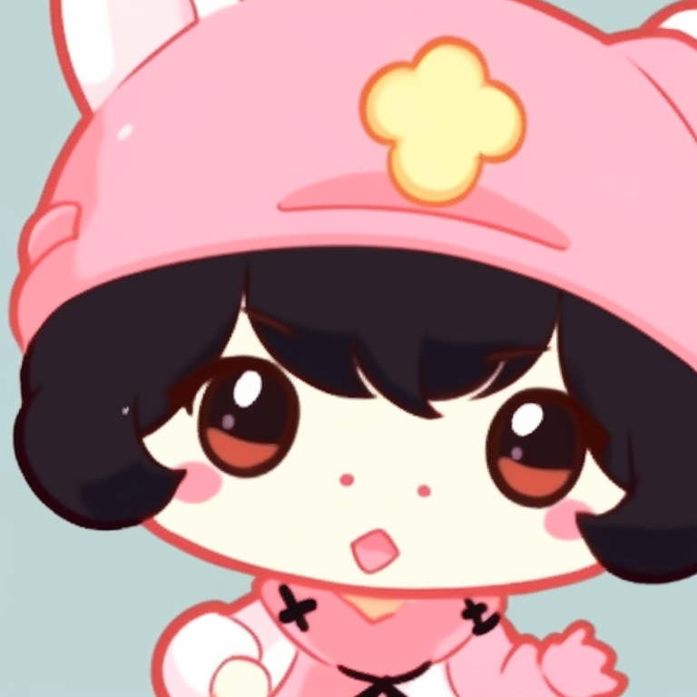 Two stylized Sanrio characters, with a dreamy and poetic atmosphere. sanrio classic matching pfp pfp for discord.