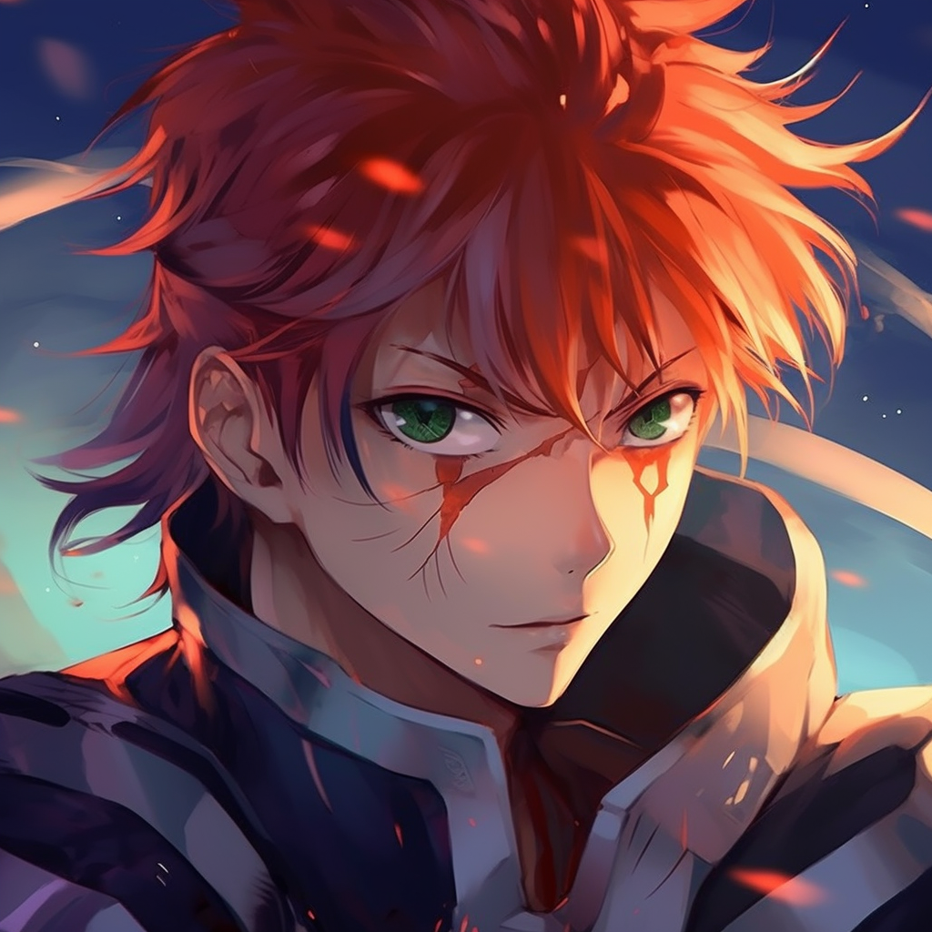 Portrait of Asuka, detailed features and striking expression. exceptional anime pfp pfp for discord.