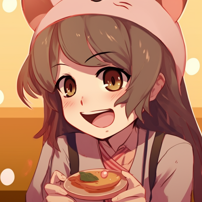 Two characters in classic school uniform, warm colors, friendly smiles sharing a bento. cute matching pfp for friends ideas pfp for discord.