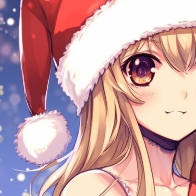 Two characters, dressed in vintage Christmas attire, soft colors and detailed shading. creative matching discord christmas pfp options pfp for discord.