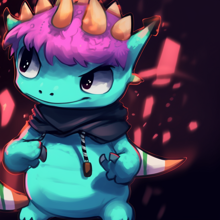 Two dinosaur characters, one dressed as a ghost and the other as a pumpkin, bold outlines and a darker color palette. artistic dino matching pfp halloween theme pfp for discord.