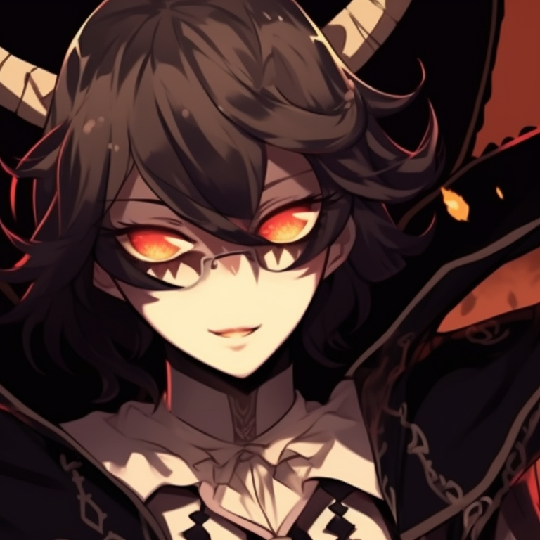 Two characters, one angelic and the other demonic, bright and dark colors highlighting the contrast. spooky memes for halloween matching pfp pfp for discord.